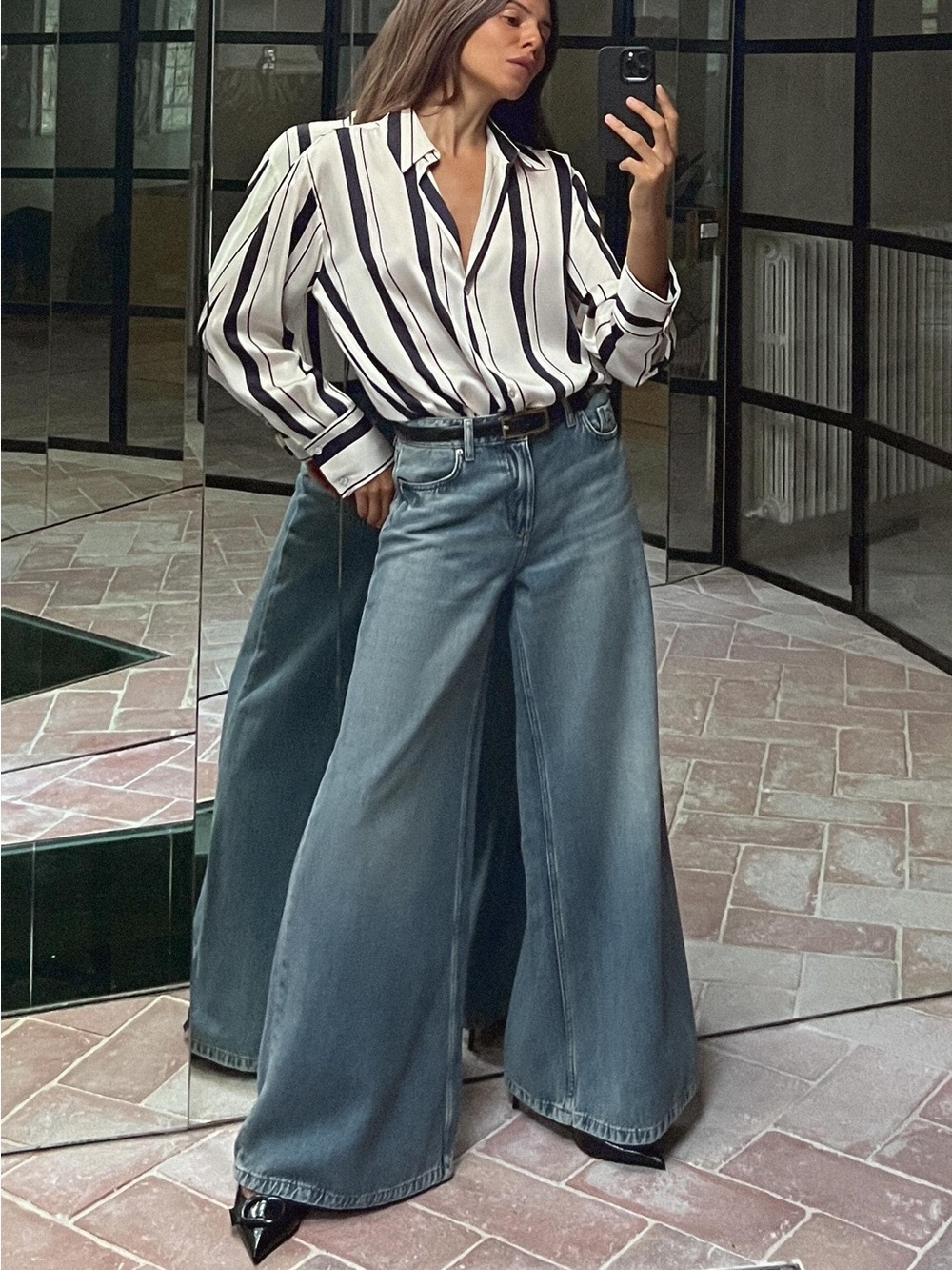 Zara palazzo  wide leg jeans